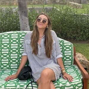 REVOLVE Striped Mini Dress - blue and White